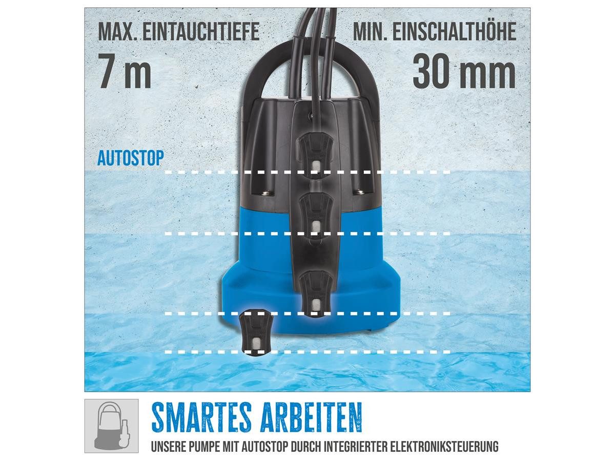 Güde Wasserpumpe Flachsaugerpumpe GFS 401 S, 400 W, 7.000 l/h Fördervolumen, max. Förderhöhe 8 m – Bild 3 von 5