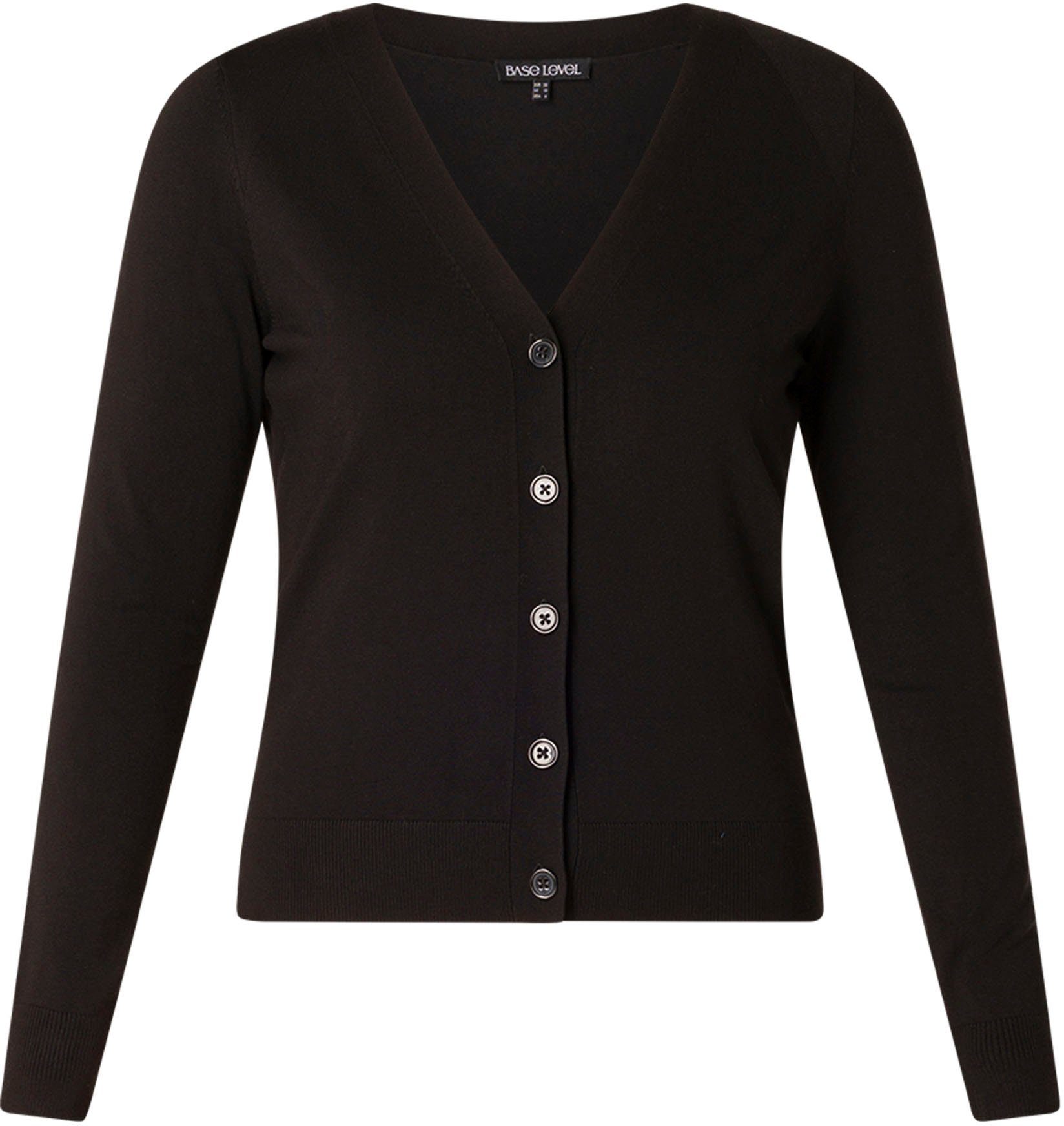 Base Level Strickjacke Yvon mit V-Ausschnitt. Reduzierter Preis € 38,99. Unverbindliche Preisempfehlung € 44,95