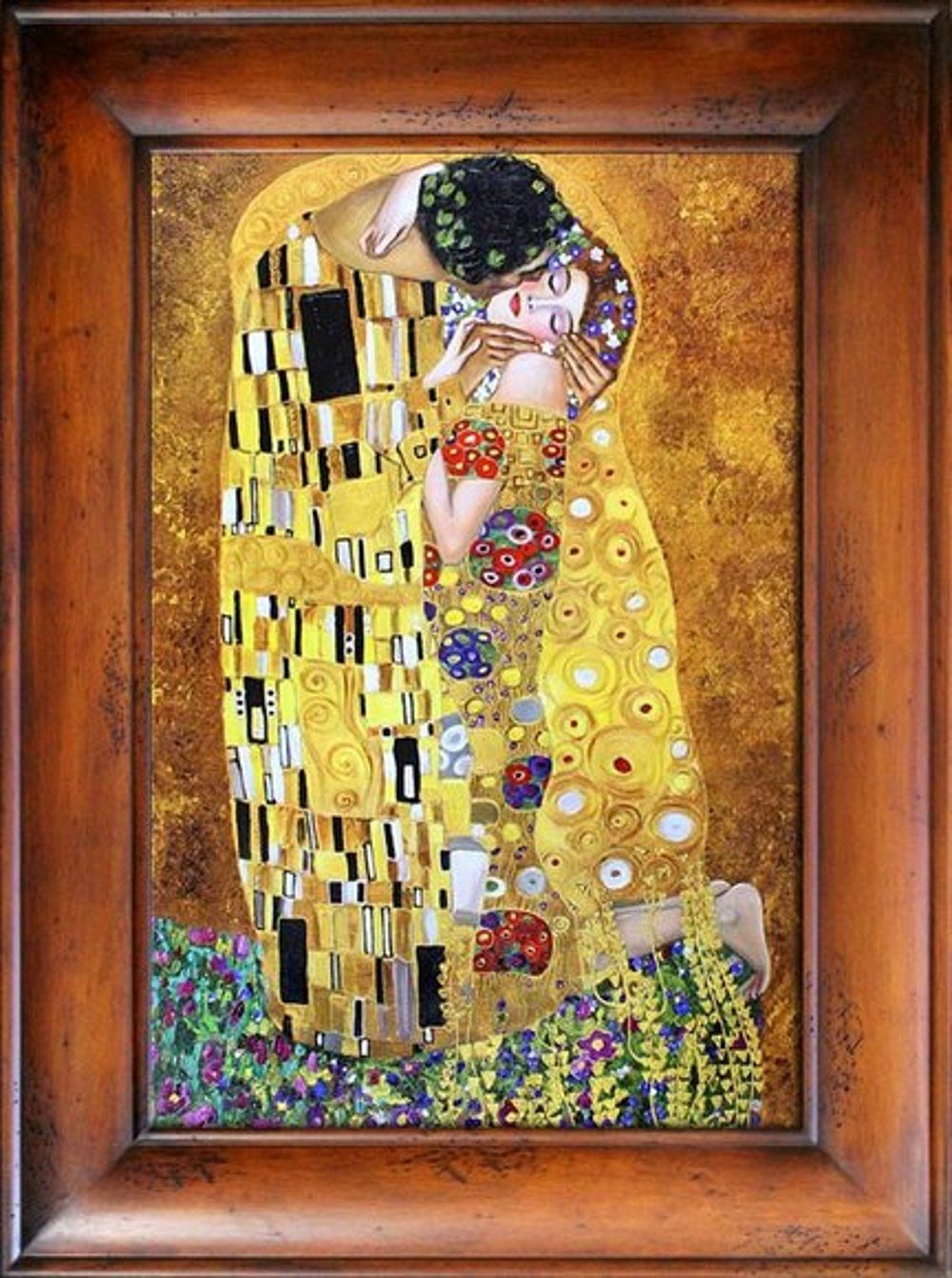 ein Gustav jedes handgearbeitet Bild Unikat, Gemälde Klimt JVmoebel »G17349«,