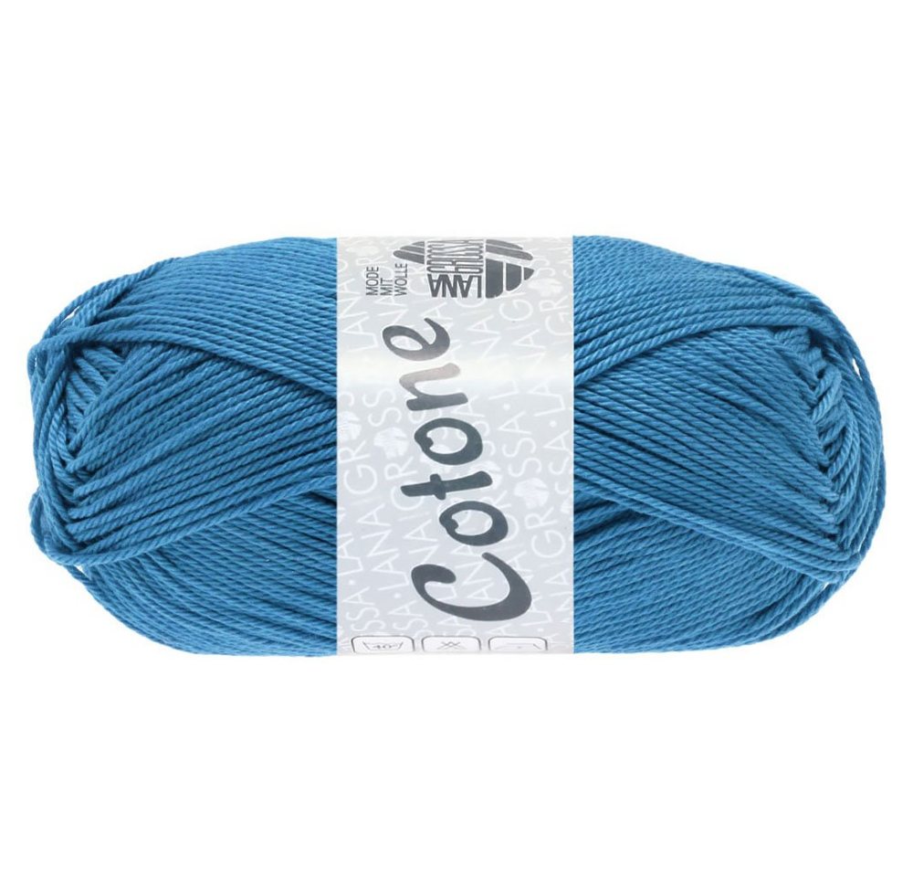 LANA GROSSA COTONE Häkelwolle, 125 m (vielseitiges Baumwoll-Basicgarn), 50 g