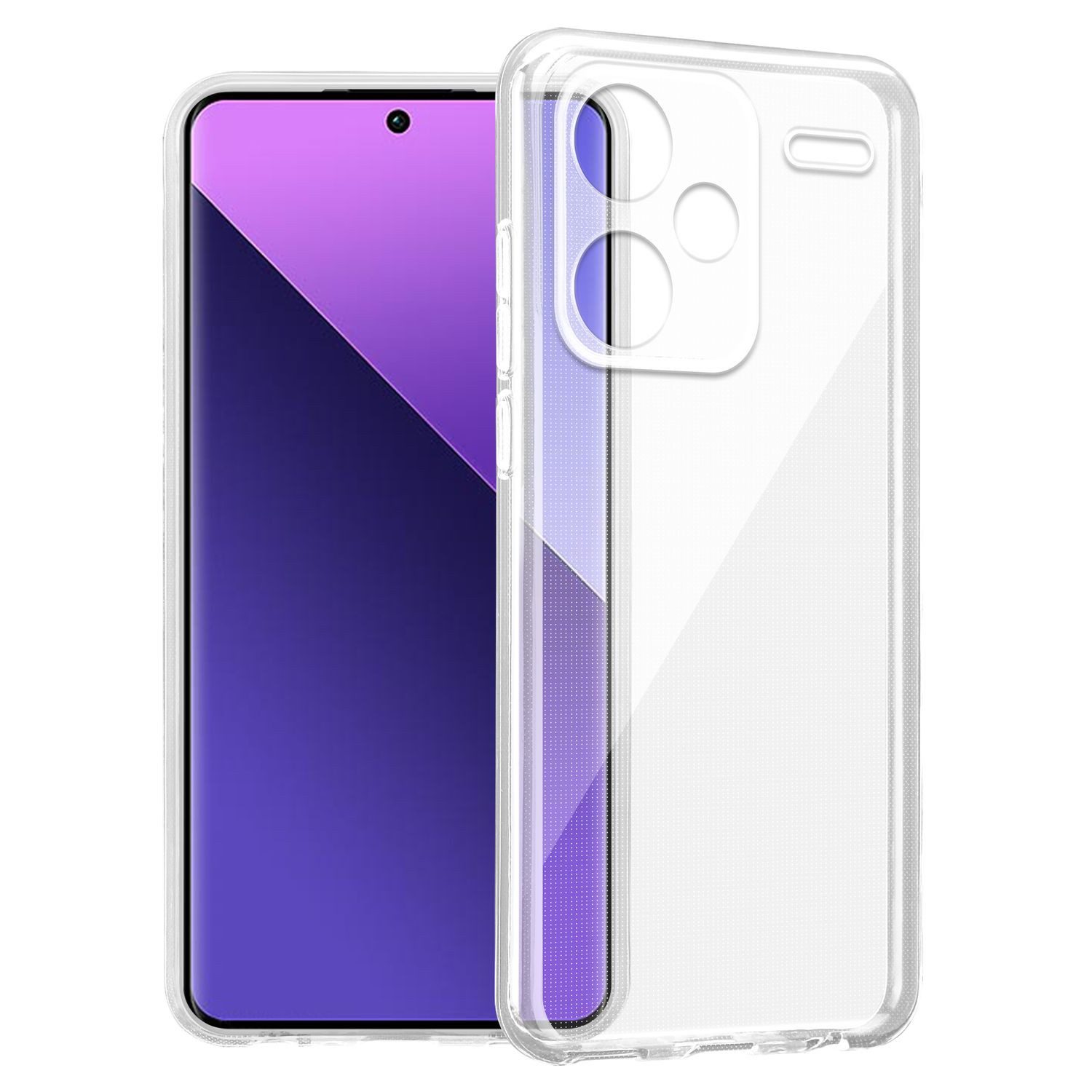 Cadorabo Handyhülle für Xiaomi RedMi Note 13 Pro Plus Hülle Xiaomi RedMi Note 13 Pro Plus, Hülle TPU Silikon Handy Schutzhülle Slim Transparent Case Cover