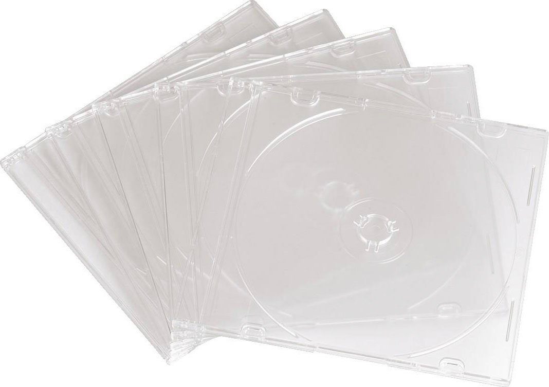 Hama CD-Hülle CD Leerhülle Slim, 10er-Pack, Transparent, Schutzhülle, Schutzcase
