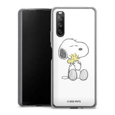 DeinDesign Handyhülle Peanuts Snoopy Liebe Snoopy And Woodstock Cuddling, Sony Xperia 10 IV Silikon Hülle Bumper Case Handy Schutzhülle