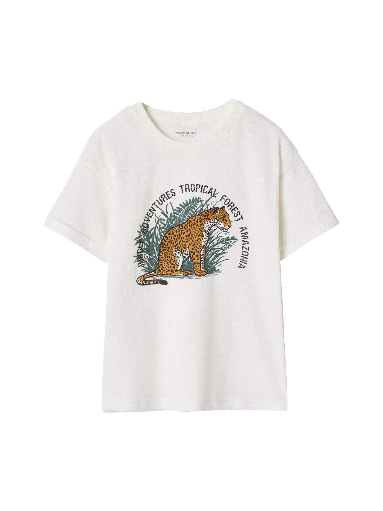 vertbaudet Kurzarmshirt Jungen T-Shirt mit Naturmotiv, Recycling