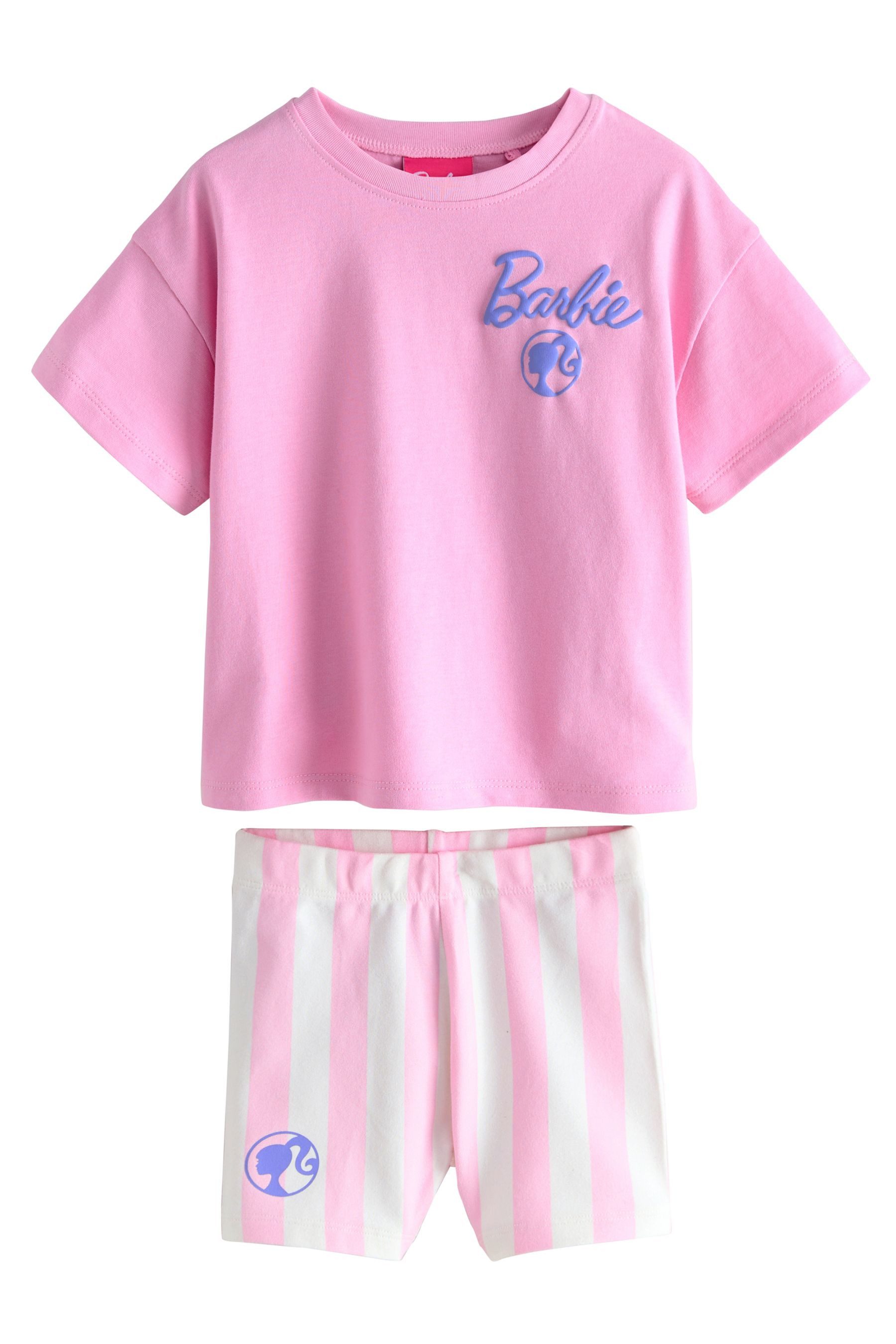 T-Shirt & Shorts Kurzarm-T-Shirt und Radlershorts im Set, Barbie