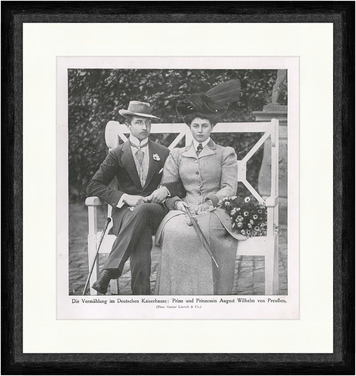 Kunstdruck Prinz und Prinzessin August Wilhelm von Preußen 1908 F