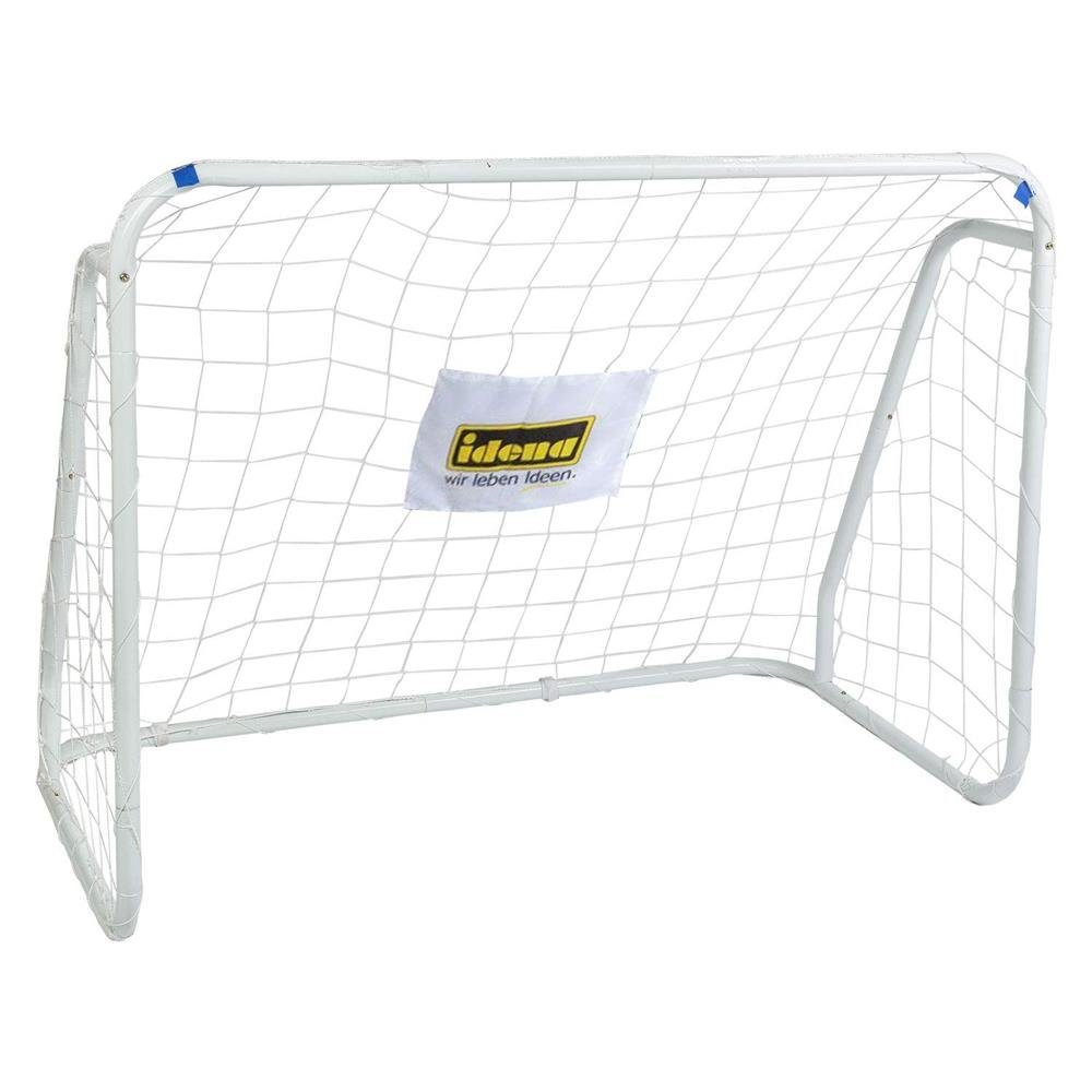 Fußballtor ca. Strand cm, Idena ideal Metall 124 Halle mit für Netz, aus Fußballtor x x 96 und Weiß, Garten, 61 Outdoor, Park,