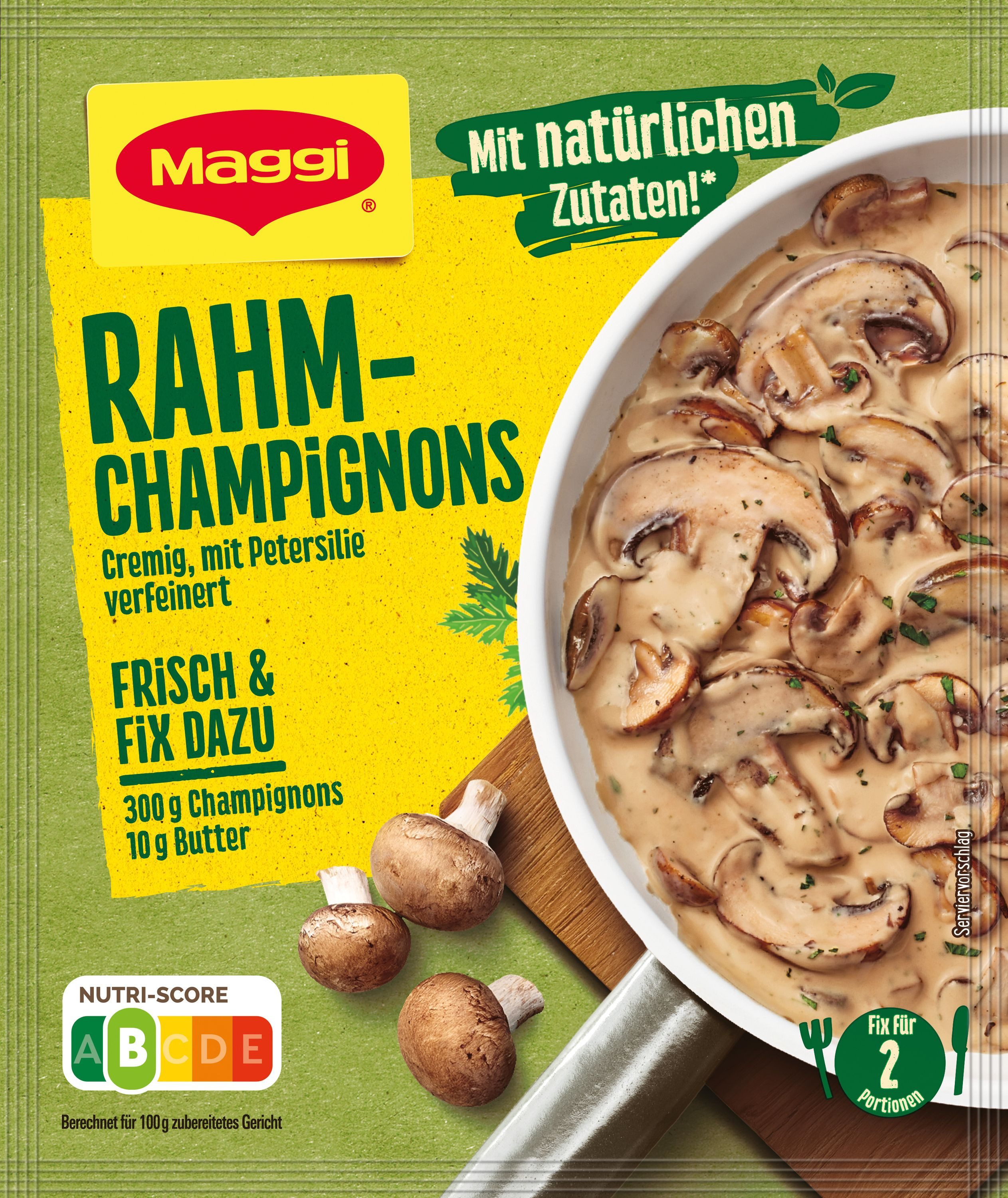 MAGGI Saucen, Maggi Fix fuer Rahm Champignons cremige Sauce einfach zubereiten 36g
