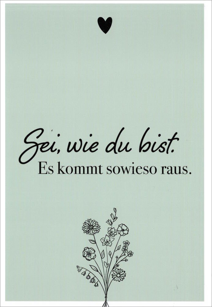 ᐅ Postkarte Euroformat "Sei, wie du bist. Es kommt sowieso raus." OTTO