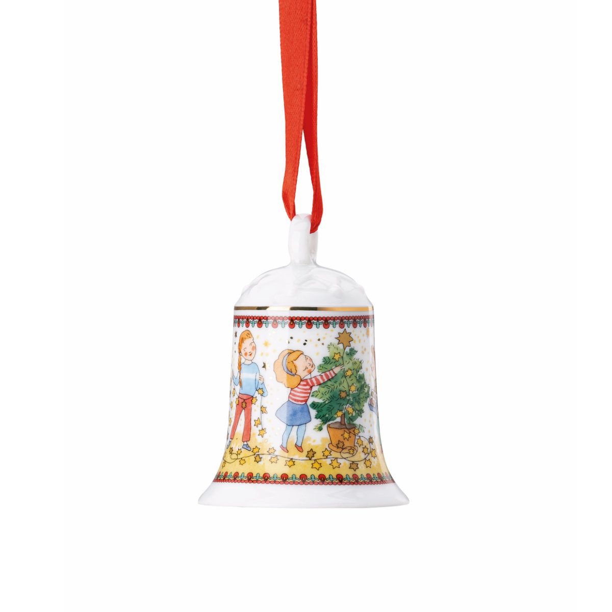 Hutschenreuther Christbaumschmuck Jahresartikel Weihnachten 2024 Weihnachtsgeschirr, Jahresglocke, Weihnachtsglocke, Christbaumglocke 7 cm