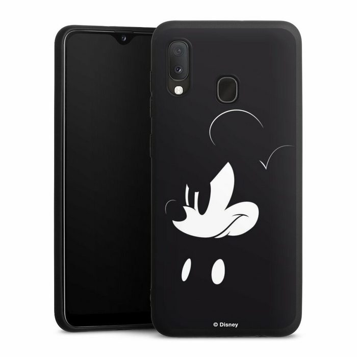 DeinDesign Handyhülle Mickey Mouse Offizielles Lizenzprodukt Disney Mickey Mouse - Mad Samsung Galaxy A20 Silikon Hülle Premium Case Handy Schutzhülle