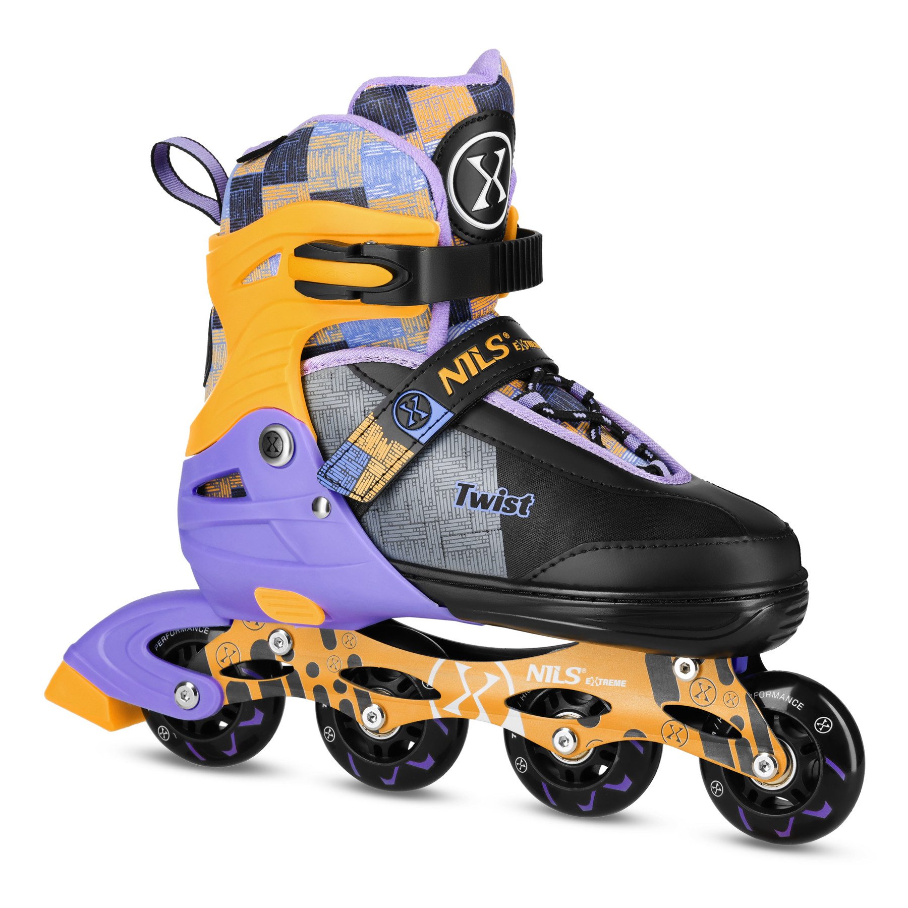 NILS EXTREME Inlineskates Kinderinliner Rollschuhe Schlittschuhe, (Spar-Set, 2-St., 31-34), verstellbare Größe, ABEC-7, 3-fach-Verschluss, PU-Rollen