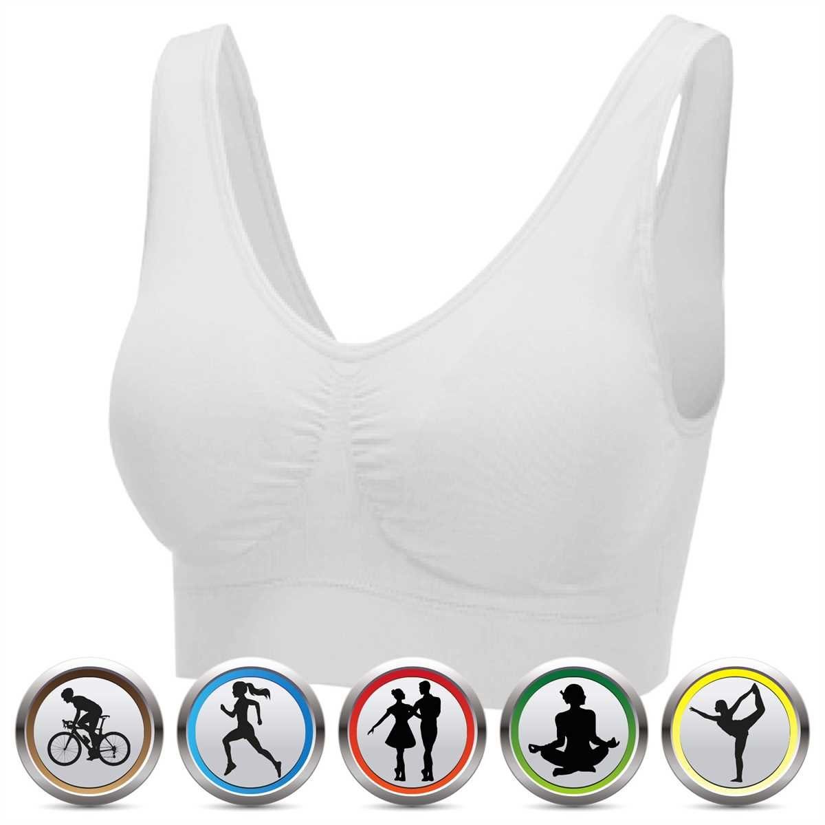 Bestlivings T-Shirt-BH (1-tlg., 1 Stück) Damen Basic BH "mit Polster" Sport Bralette - ohne Bügel