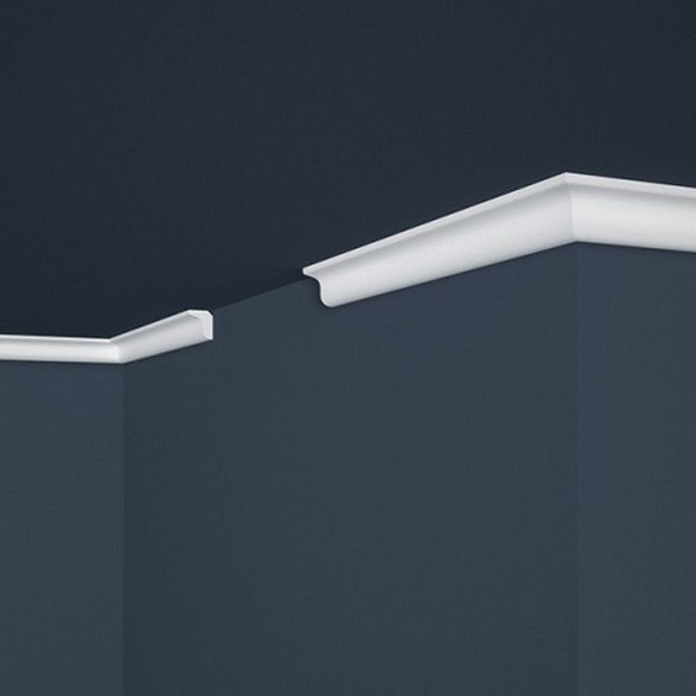 PROVISTON Stuckleiste Polystyrol, 22 x 25 x 2000 mm, Weiß, Deckenleiste, Kl günstig online kaufen