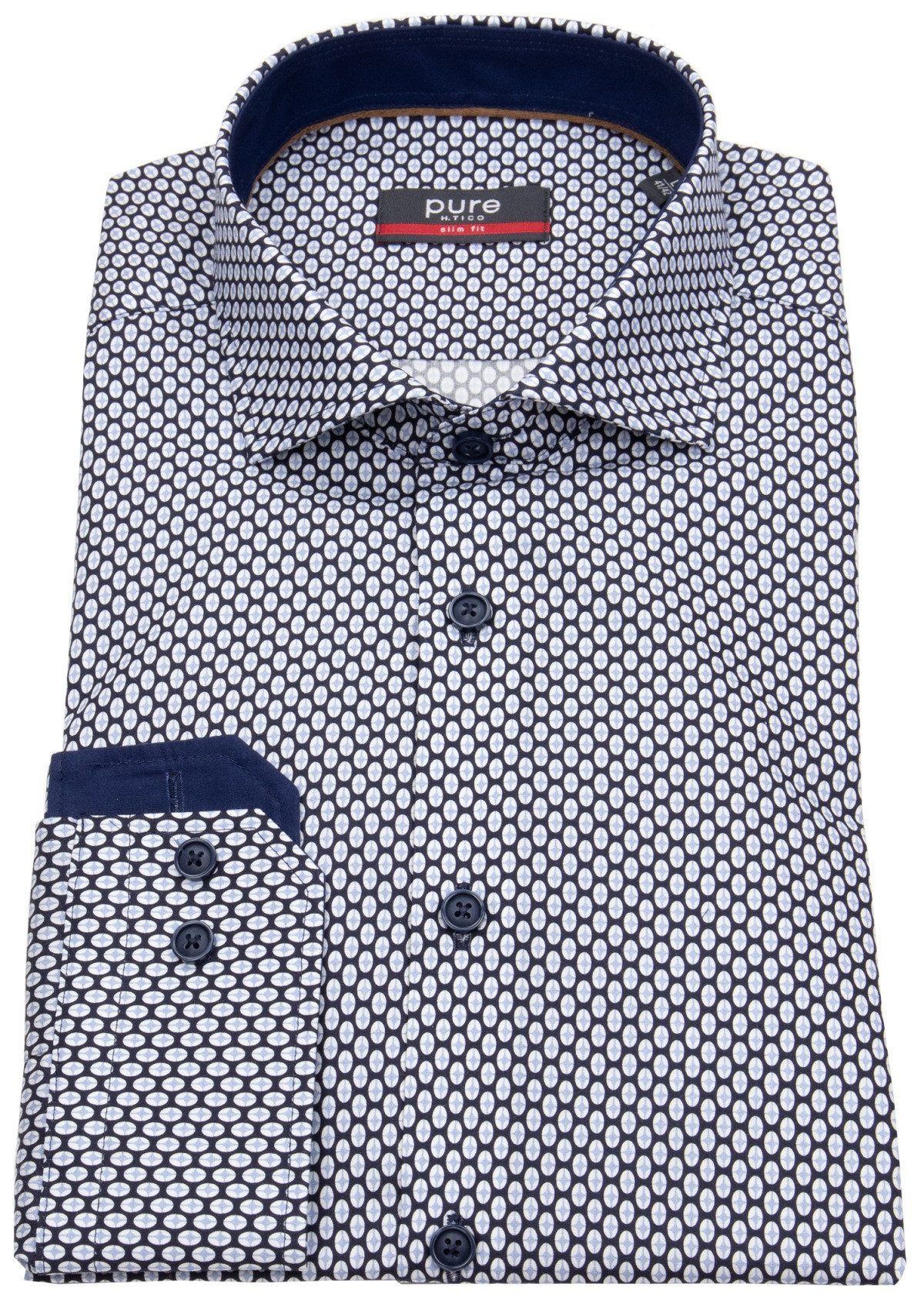 Pure Langarmhemd Slim Fit stark tailliert günstig online kaufen