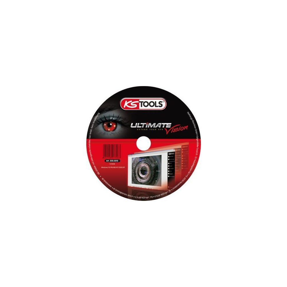 KS Tools Montagewerkzeug PCsoftware [CD] für Funk-Video-Boreskop 550.5015, 550.5015