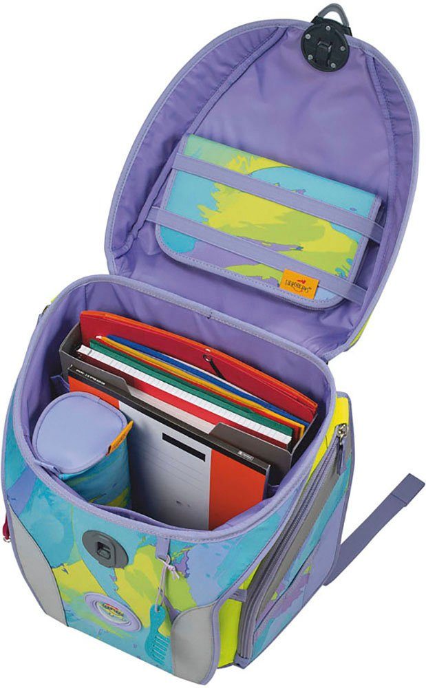 DerDieDas® Schulranzen ErgoFlex MAX, Hippie Hair (Set, 5-tlg), enthält recyceltes Material