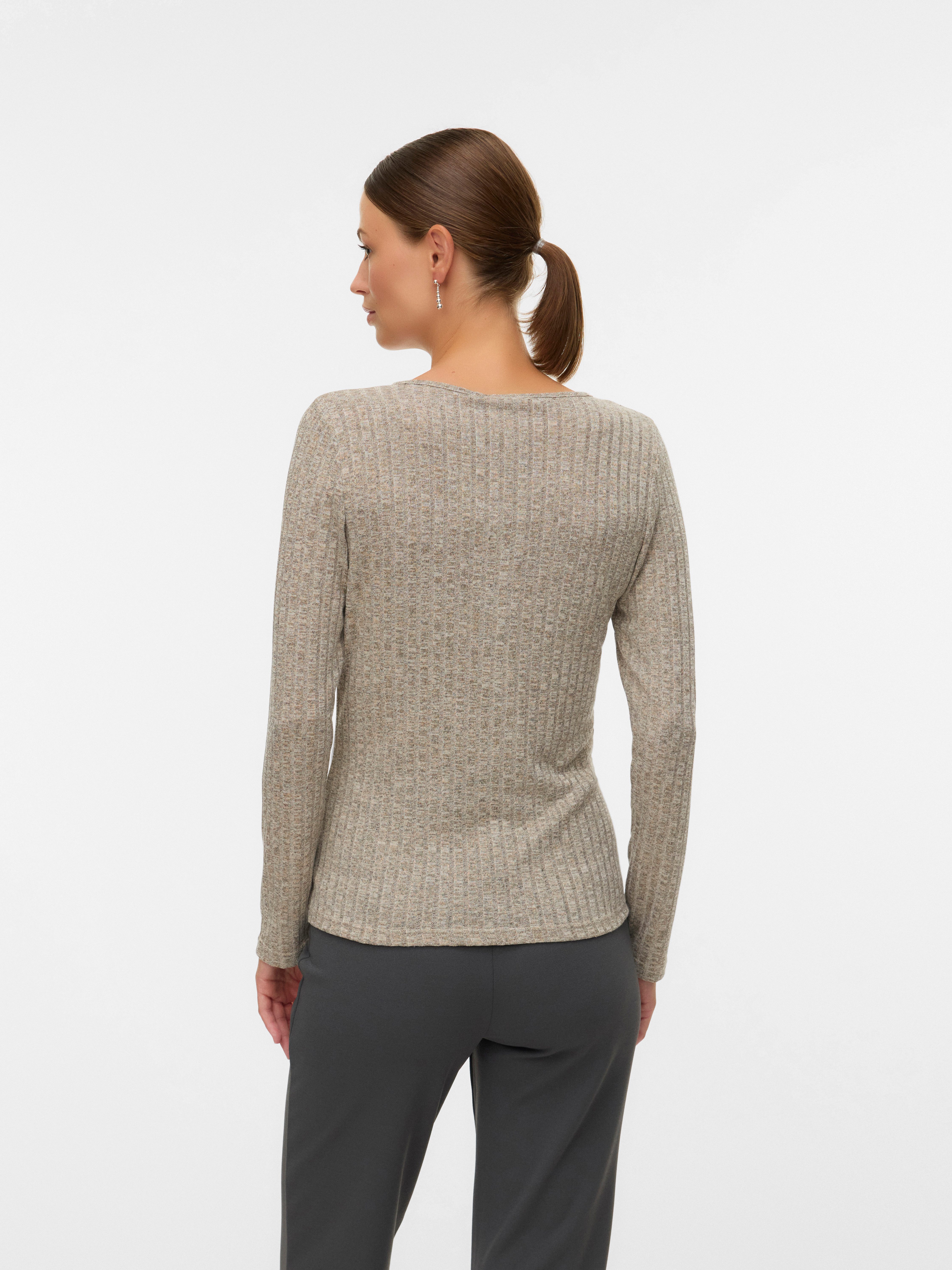 Mamalicious Umstandsshirt MLPAMMIE LIA LS JRS TOP 2F NOOS Materialmix, eng anliegend