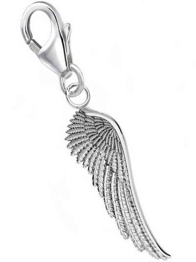 Goldene Hufeisen Charm Flügel Flügel Karabiner Charm Anhänger für Bettelarmband aus 925 Silber (inkl. Etui), für Gliederarmband oder Halskette