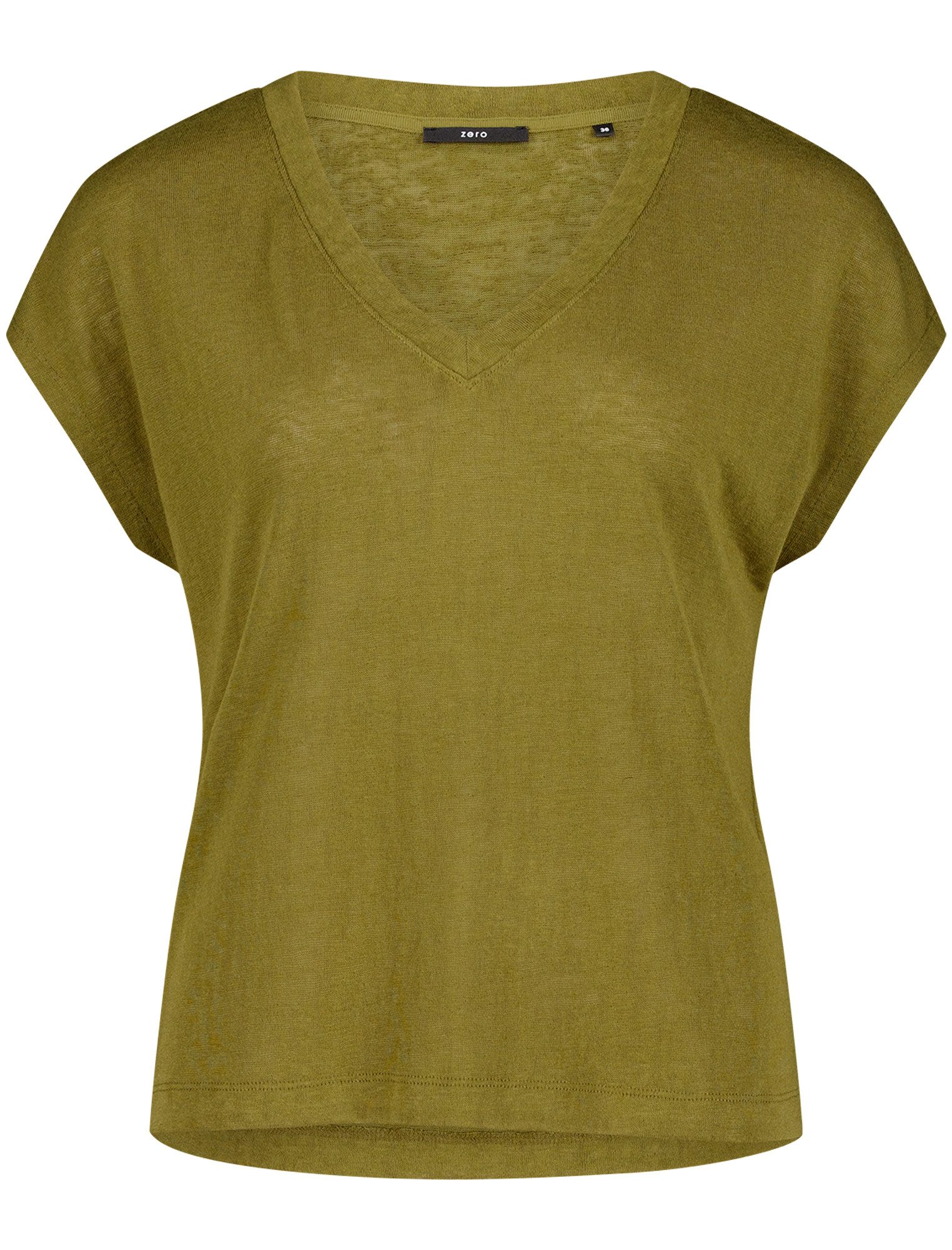 Zero T-Shirt Damen mit V-Ausschnitt (1-tlg) Material – Bild 5 von 5