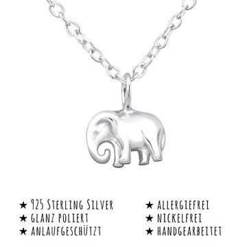 Monkimau Kette mit Anhänger Kinder Kette Elefanten Anhänger Halskette 925 Silber (Packung)