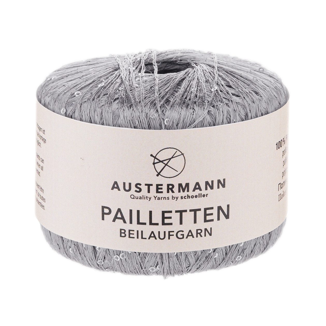 Austermann Garn AUSTERMANN Pailletten Beilaufgarn 25g Häkelwolle, 185,00 m, Eleganz, Glanz