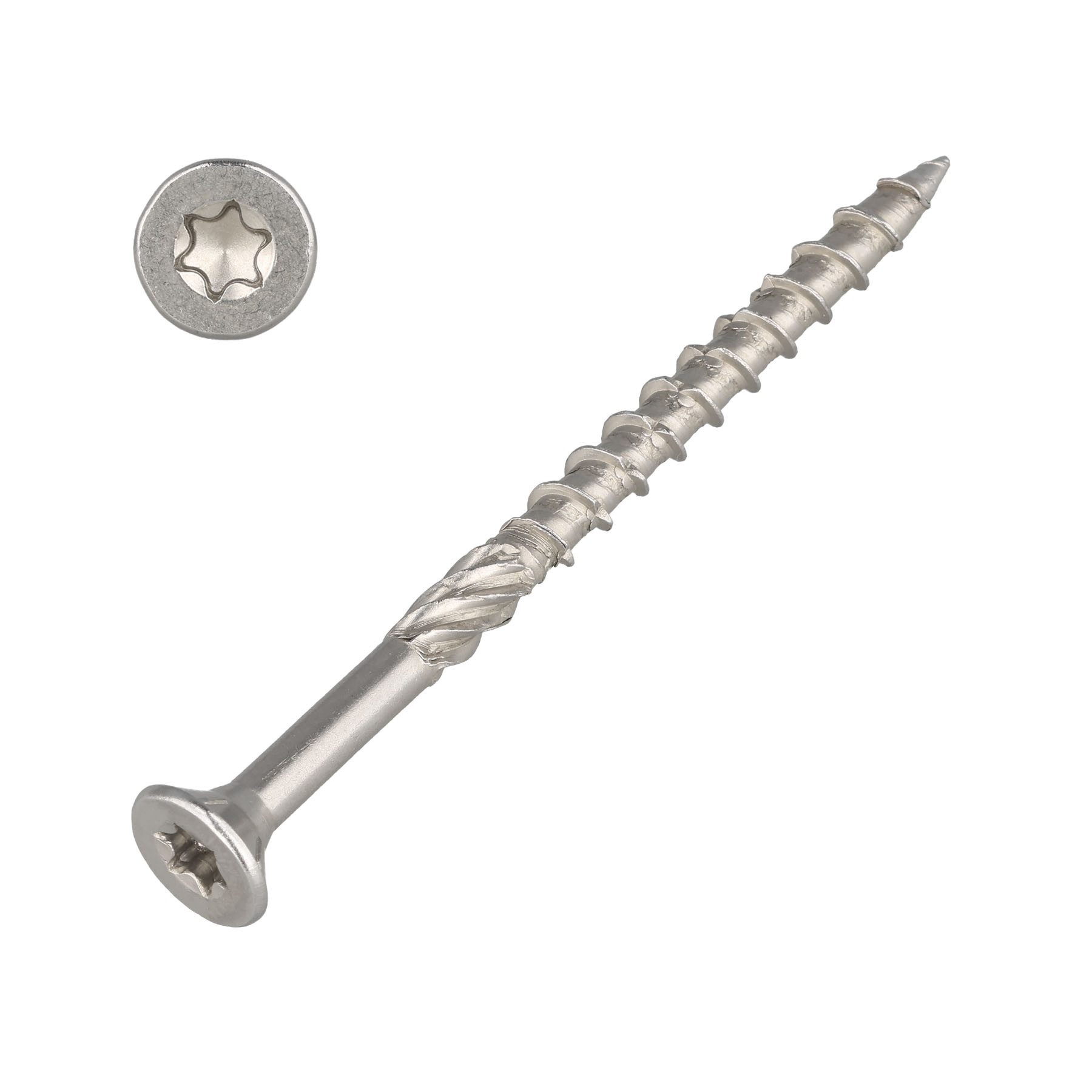 SCREWREBEL Holzbauschraube Edelstahl C1 – Senkkopf – Teilgewinde – TX-Antrieb, (200 St), Martensitischer Stahl für tragende Verbindungen, hohe Festigkeit