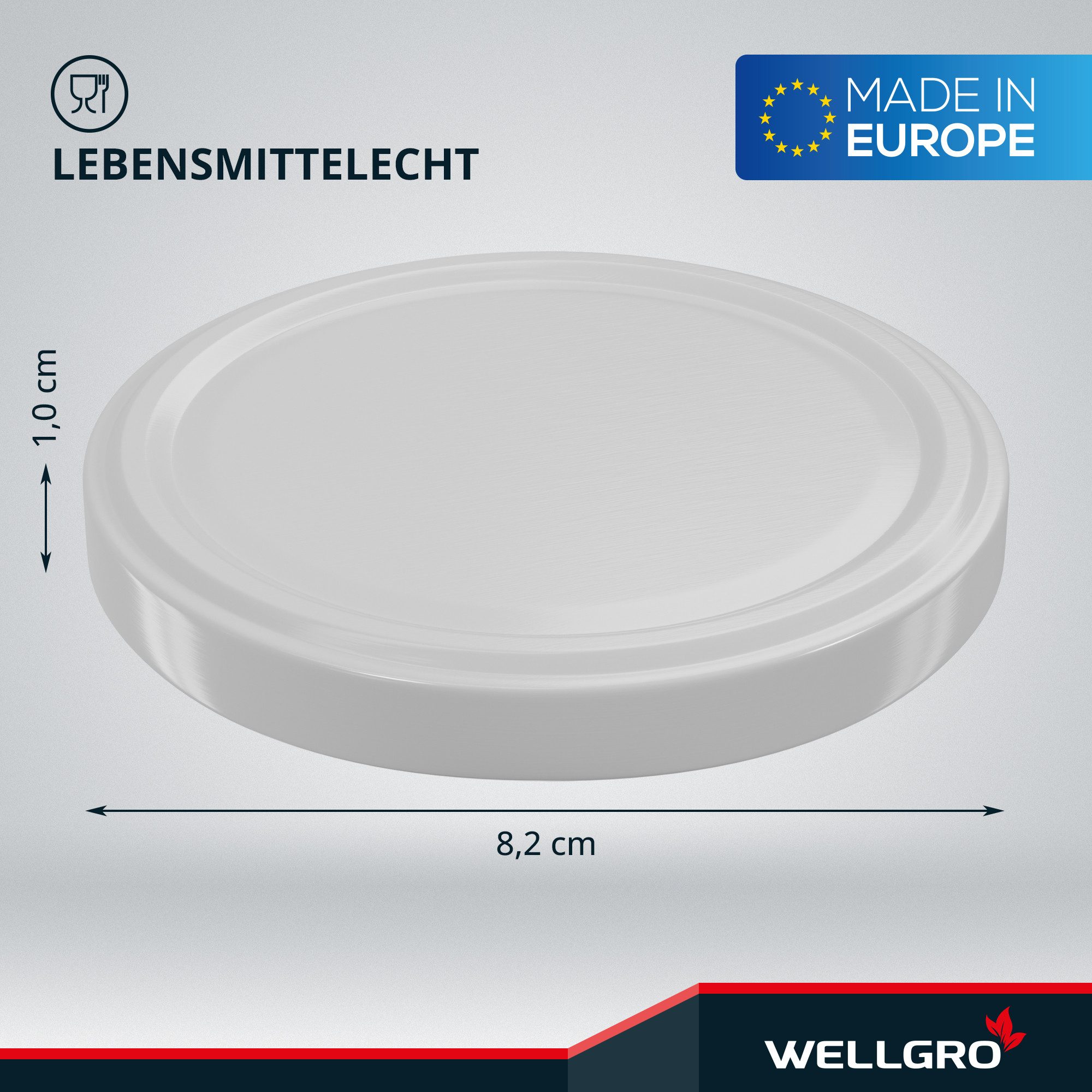 Wellgro Vorratsglas Einmachdeckel TO 82 - Twist-Off-Deckel, (200-tlg) – Bild 2 von 5