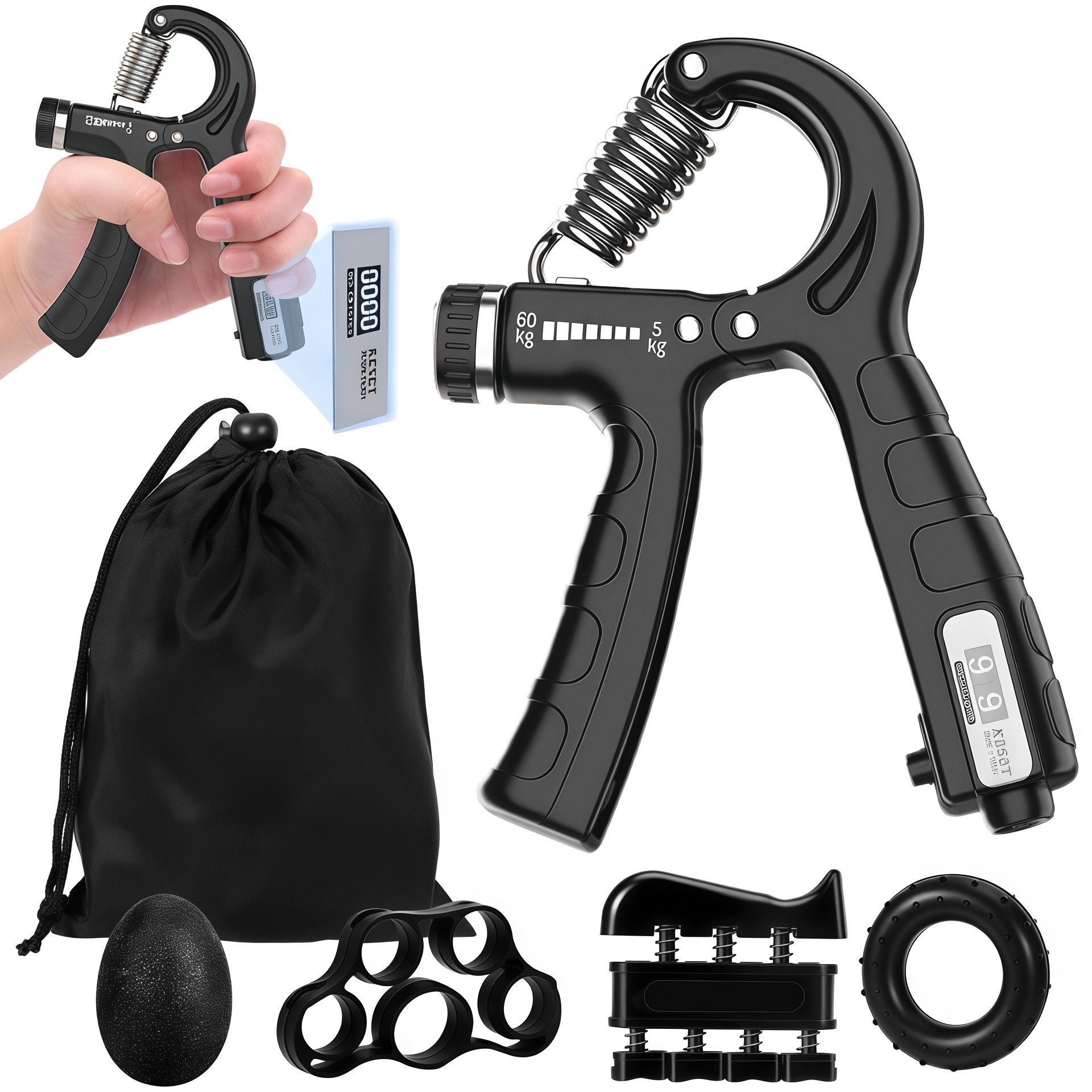 Handmuskeltrainer Handmuskeltrainer Handtrainer Unterarmtrainer Griffkraft Trainer 5 Stk