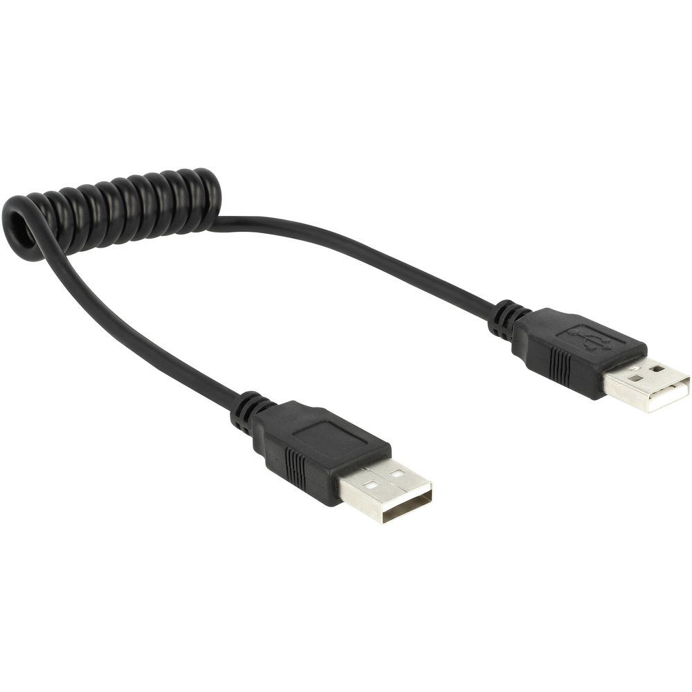 Delock USB-Kabel USB 2.0 USB-A Stecker, USB-A Stecker 0.60 m Schwarz S USB-Kabel