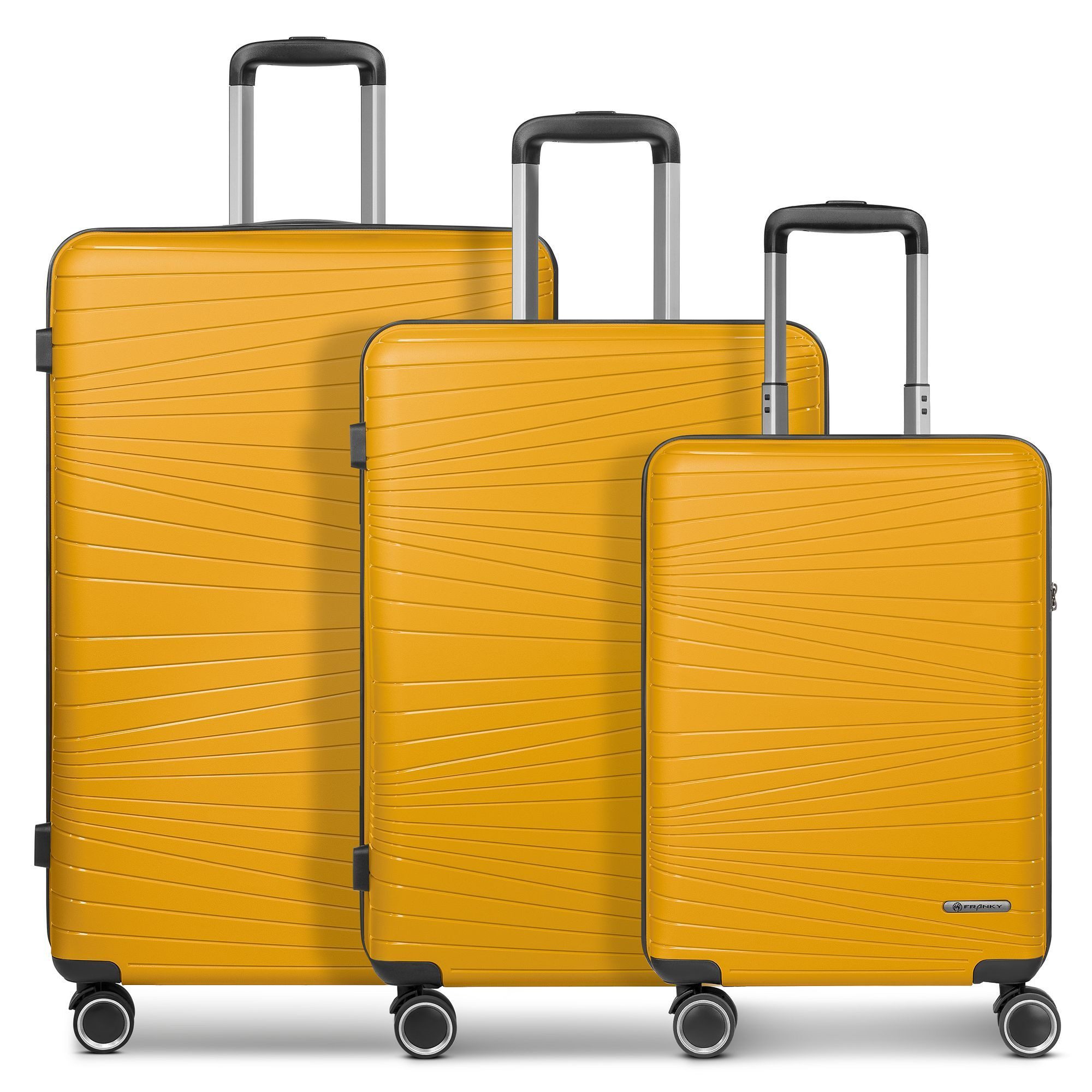 Franky Trolleyset Dallas 3.0, 4 Rollen, (3-teilig, 3 tlg), Polypropylen