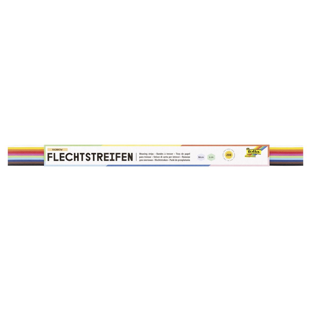 Folia Max Bringmann KG Trennstreifen folia Flechtstreifen mehrfarbig 1x50cm 200 Stück
