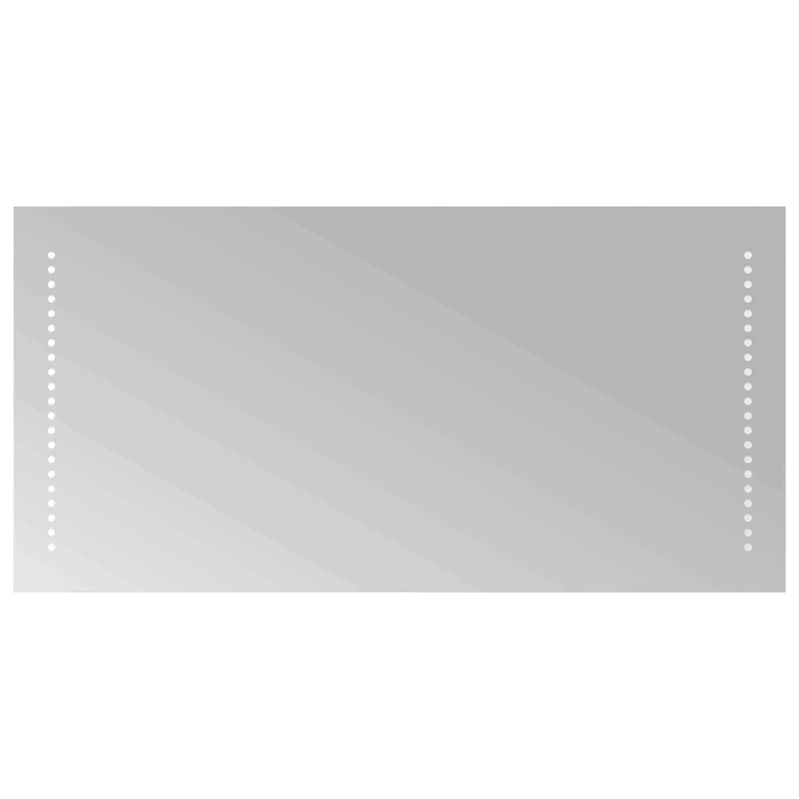 vidaXL Spiegel LED-Badezimmerspiegel Transparent 80 x 40 cm Gehärtetes Glas (1-St)