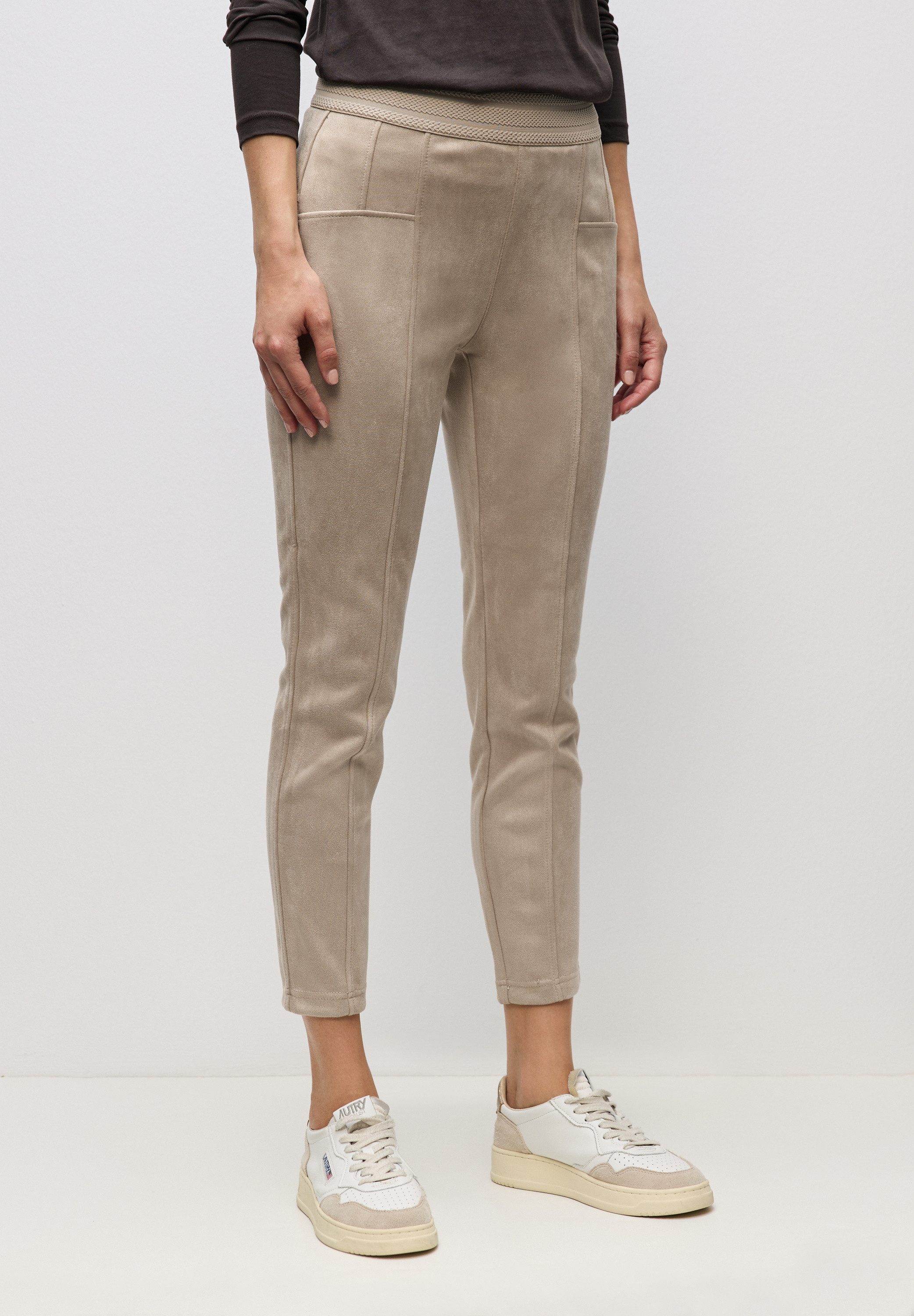 STREET ONE Stoffhose aus Velour günstig online kaufen