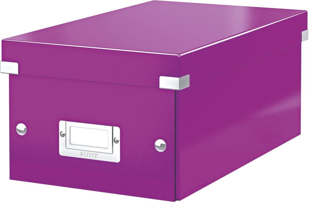 Aufbewahrungsbox Ablagebox Click & Store DVD violett