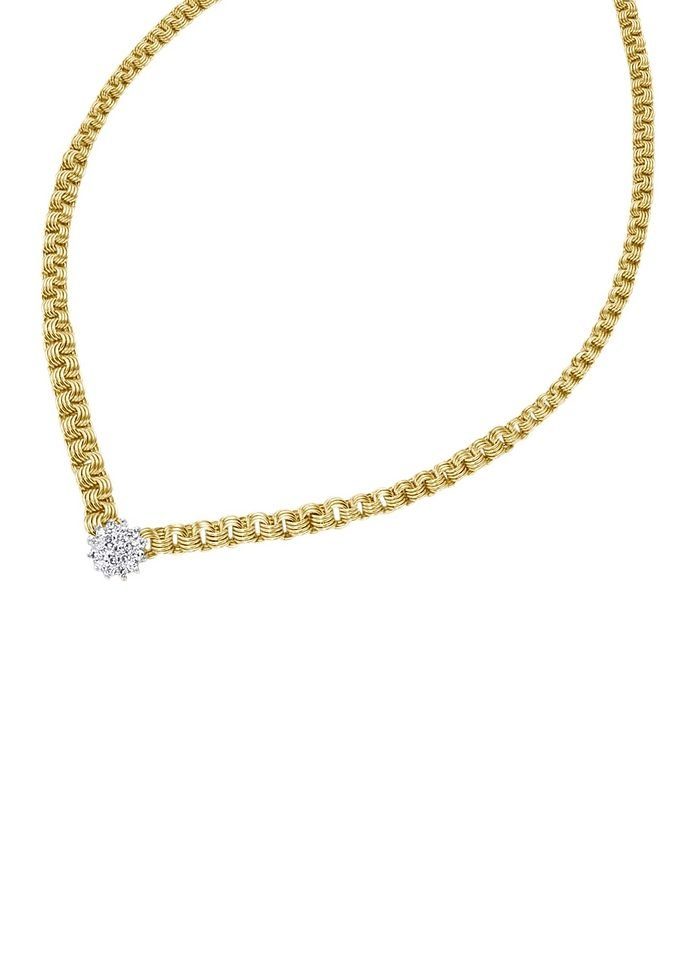 Firetti Collier Ювелирные изделия Geschenk Gold 585 Halsschmuck Halskette Goldkette Fantasie, mit Diamanten