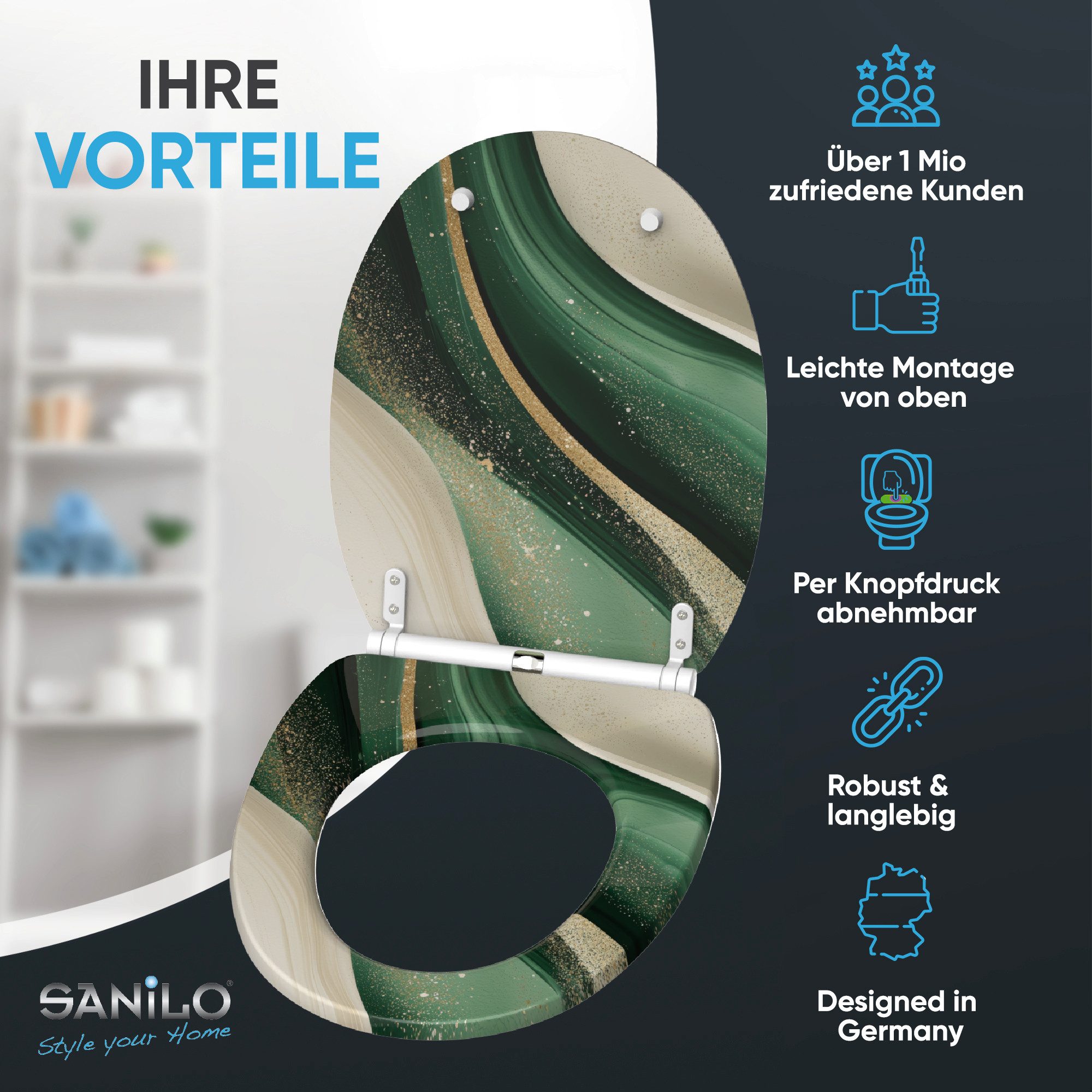 Sanilo WC-Sitz mit Absenkautomatik & Top Fix in vielen Designs, hochwertig, günstig online kaufen