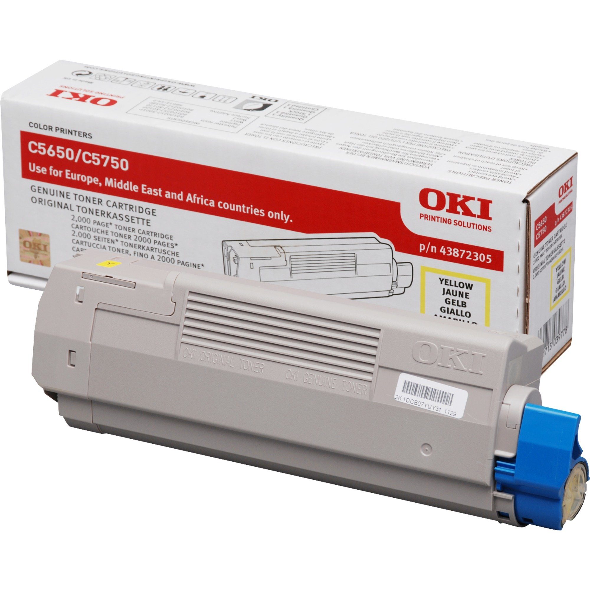 OKI Tonerkartusche OKI Toner Gelb 43872305