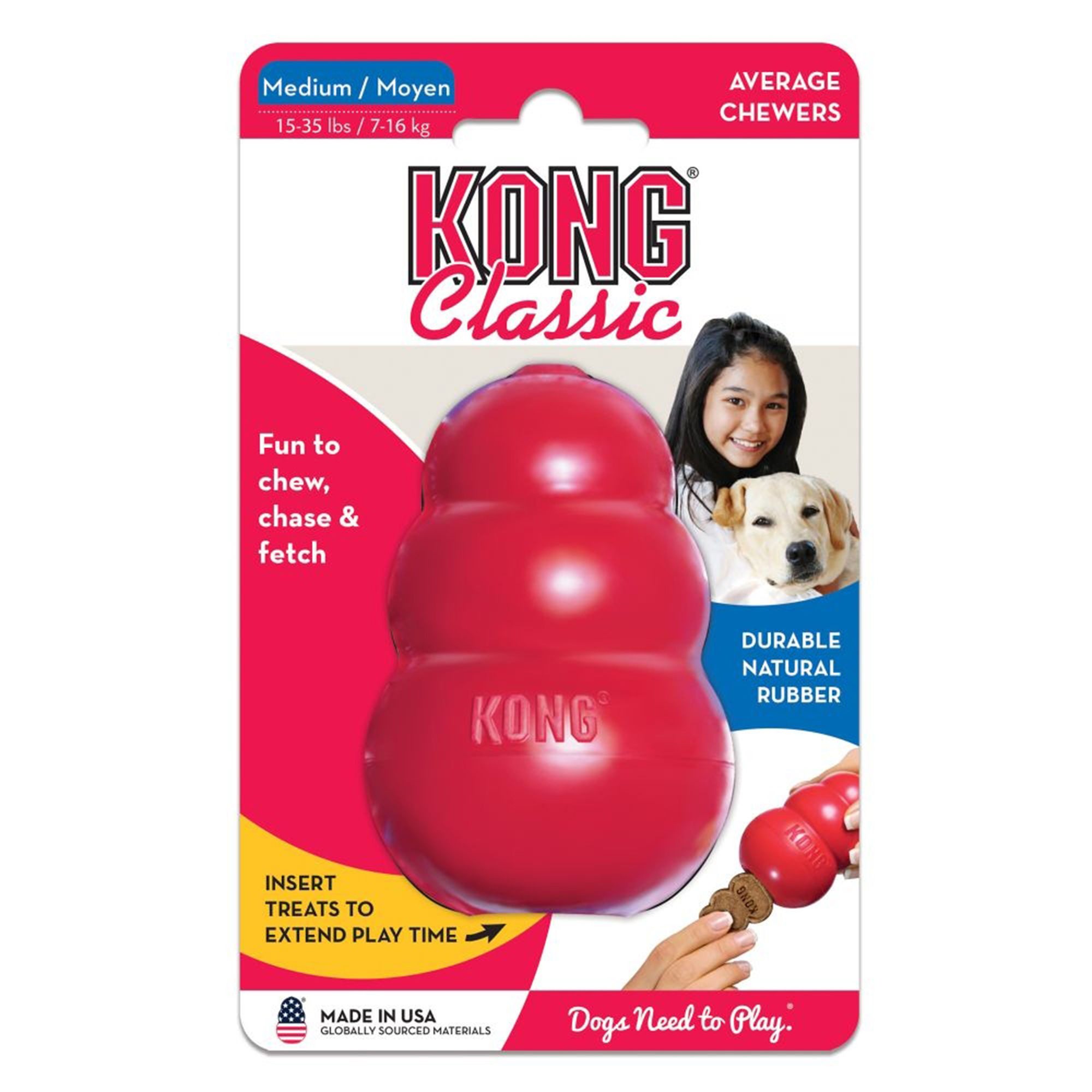 KONG Kauspielzeug KONG Classic M, rot, Kauspielzeug aus Naturkautschuk für günstig online kaufen