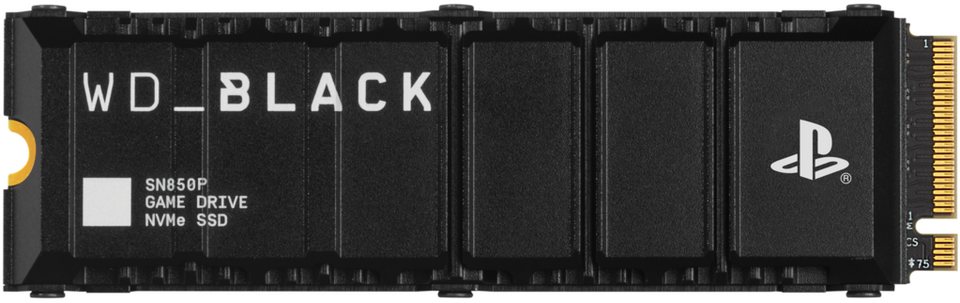 WD_Black SN850P interne SSD (4 TB), NVMe SSD, mit Heatsink,  Lesegeschwindigkeiten von bis zu 7.300 MB/s für nahtloses Gameplay