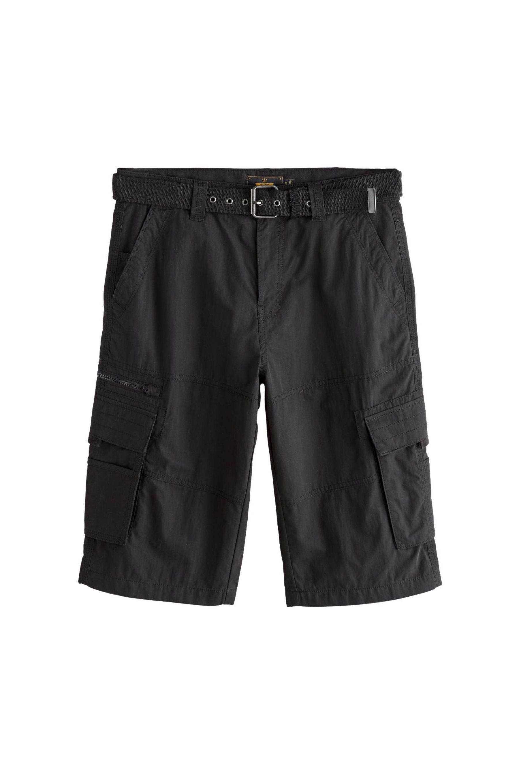 Next Cargoshorts Lange Cargo-Shorts mit Gürtel (2-tlg)