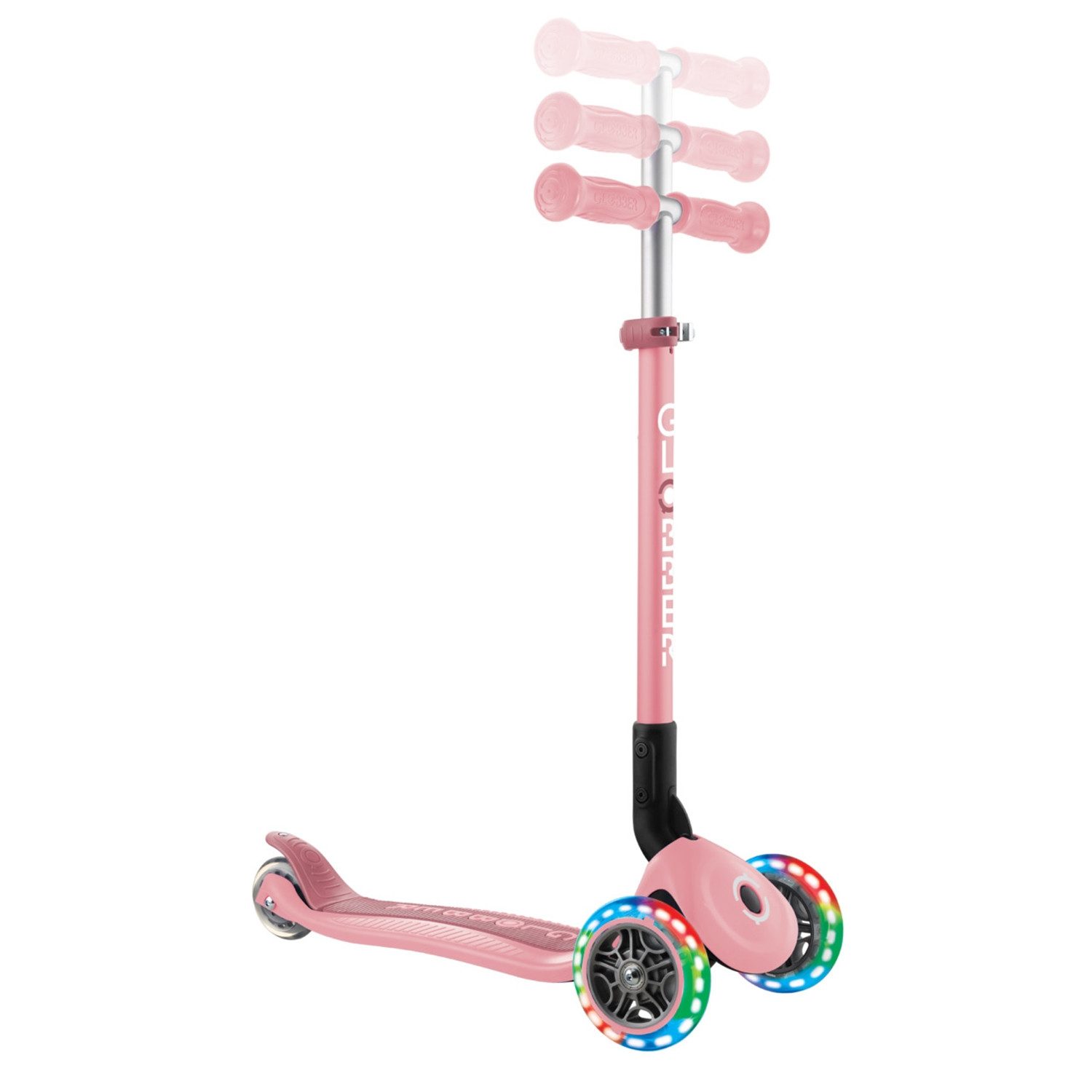 Globber Dreiradscooter 432-211-3 GLOBBER PRIMO FOLDABLE LIGHTS pastellrosa