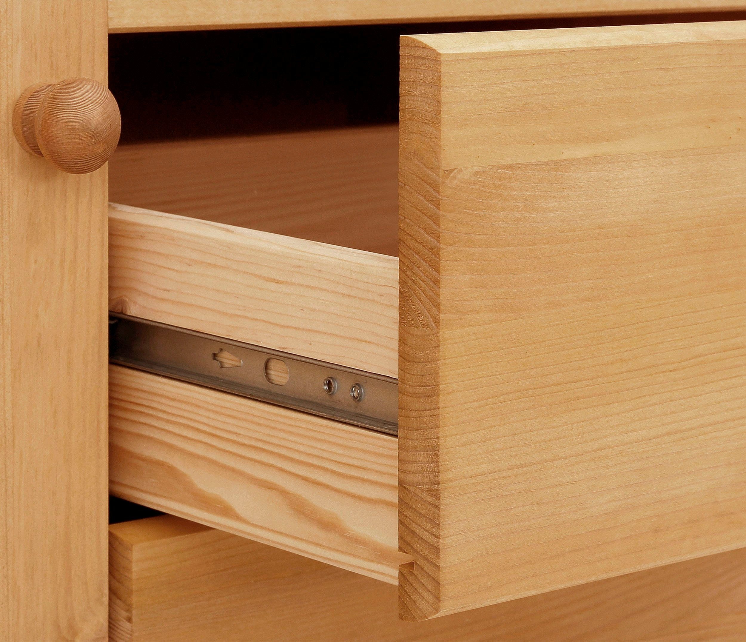 Home affaire Sideboard Mette, Kommode mit gefrästen, kugelförmigen Füßen, Breite 120 cm