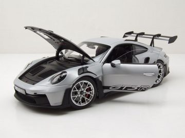 Norev Modellauto Porsche 911 GT3 RS 2022 eis grau Modellauto 1:18 Norev, Maßstab 1:18