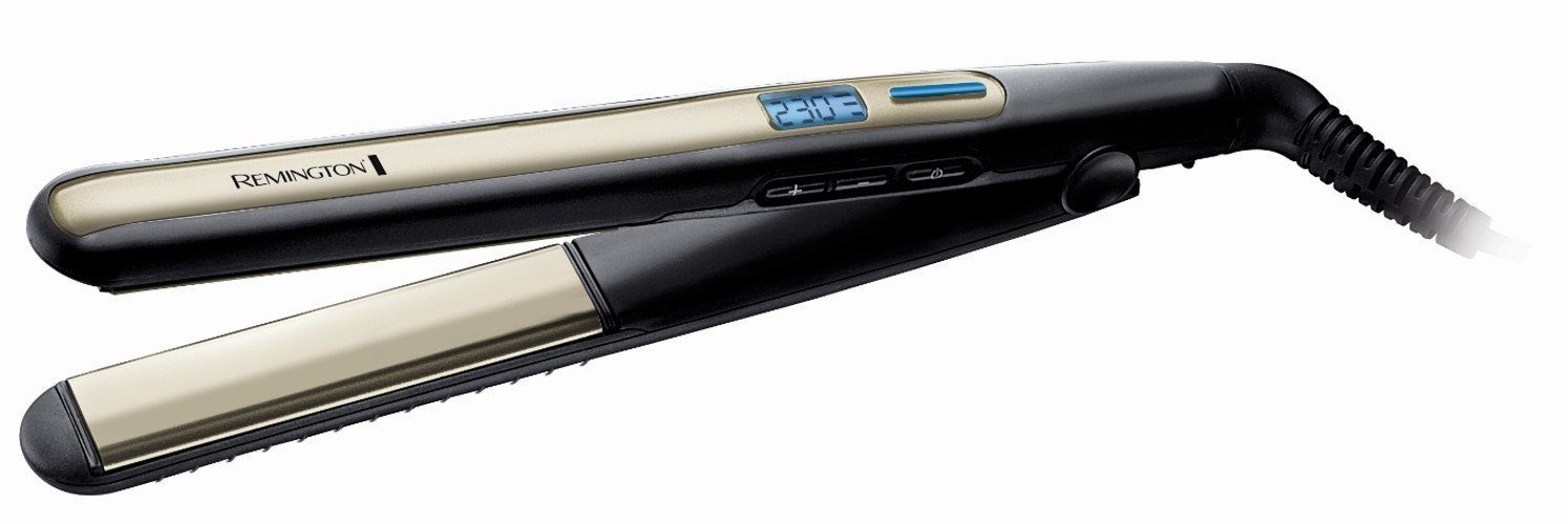 Remington Glätteisen S6500 sleek & Keramik Smart curl LCD-Anzeige