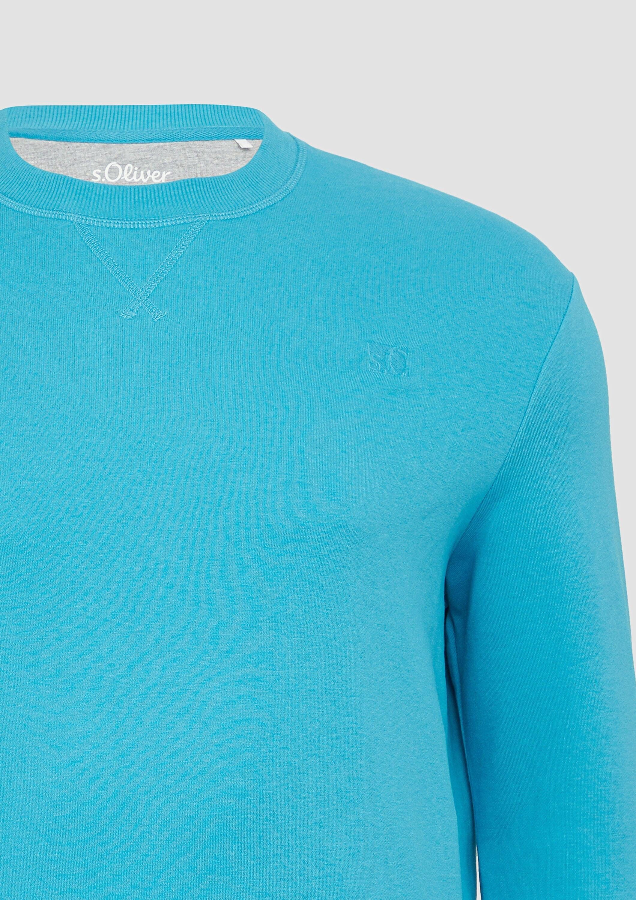 s.Oliver Sweatshirt Sweatshirt Sweatshirt mit Label-Stickerei