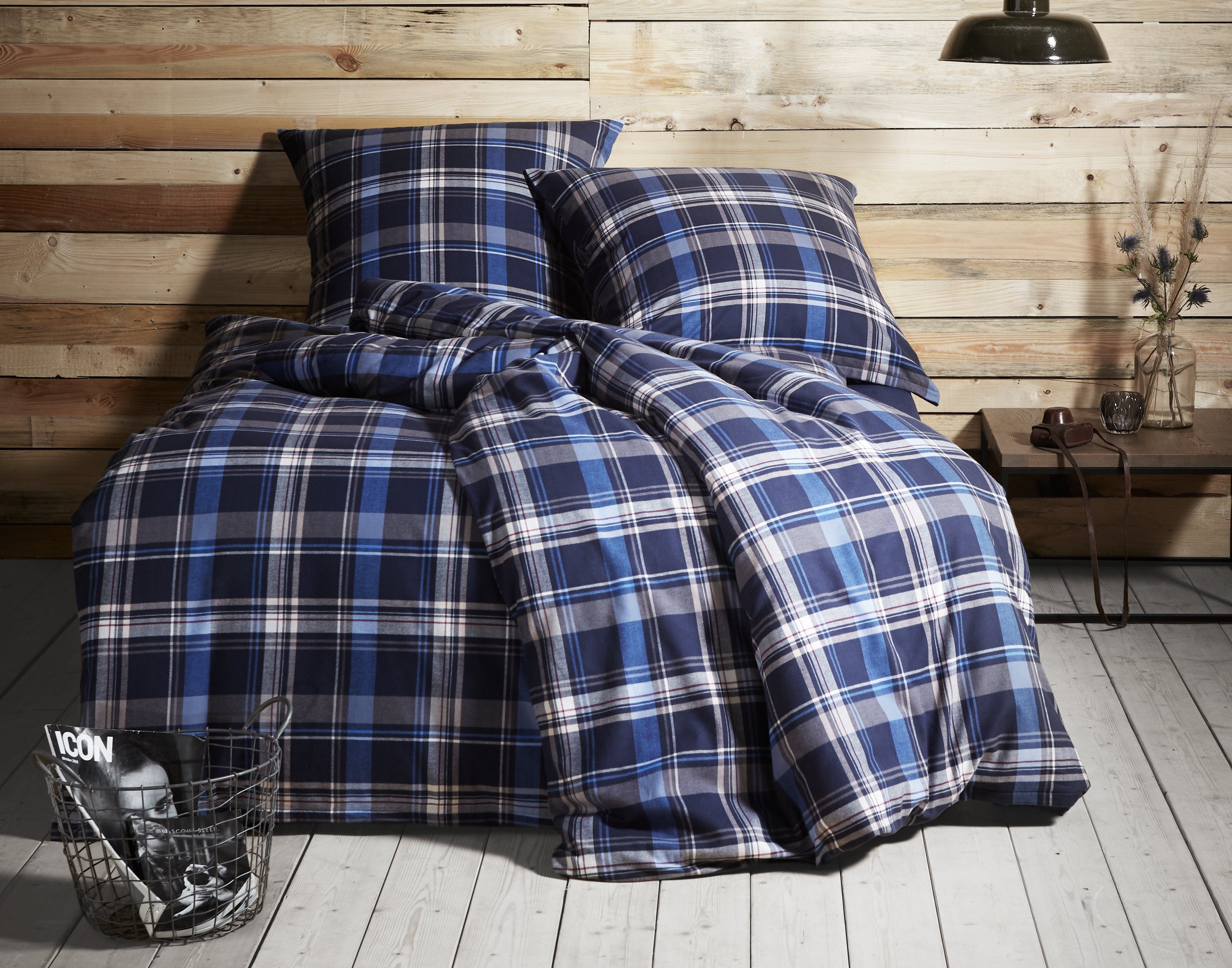 BETTWAESCHE-MIT-STIL Bettwäsche Karo Feinflanell Bettwäsche Aspen, Feinflan günstig online kaufen