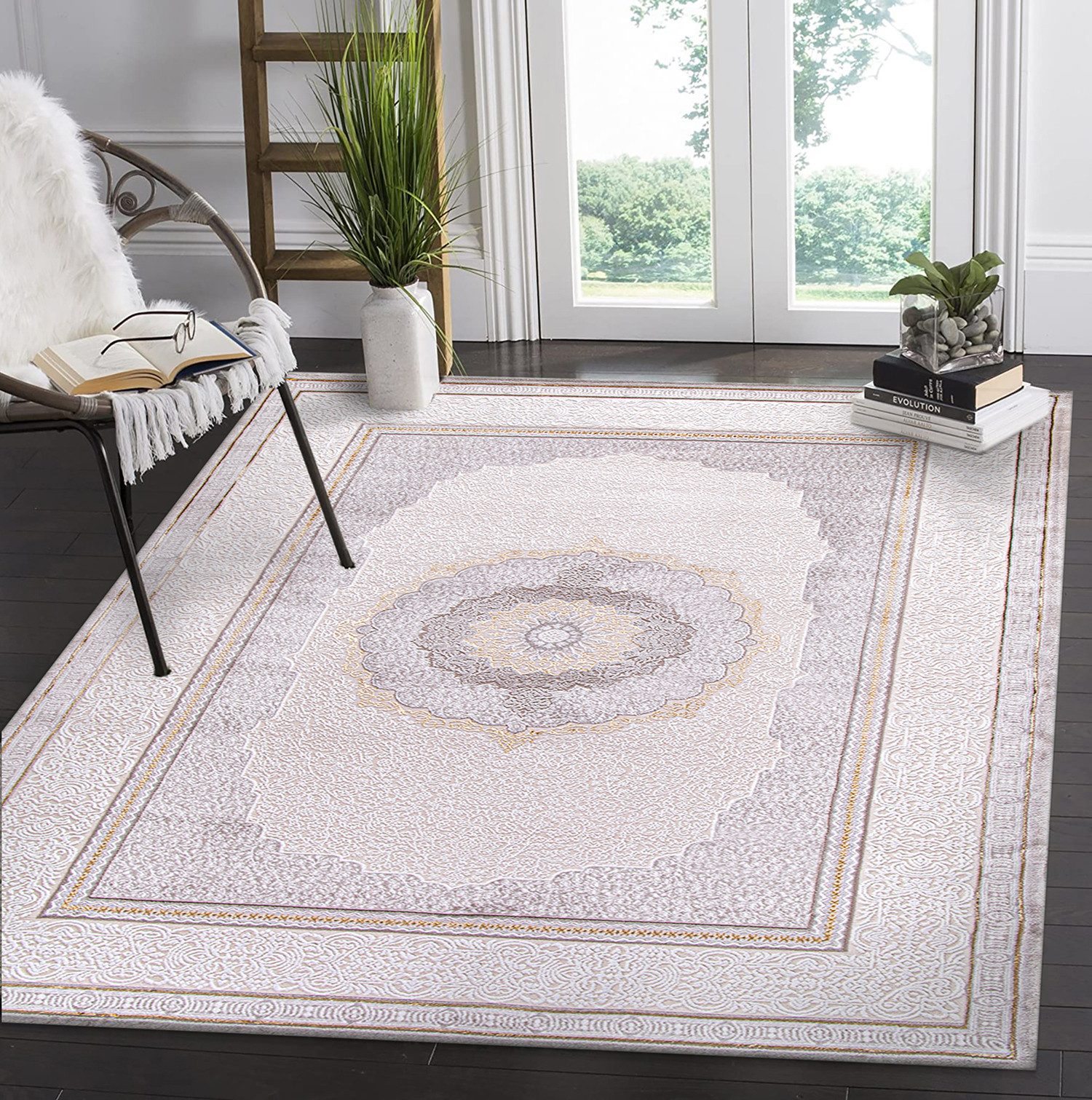 Carpetilla Designteppich Wohnzimmer Teppich Designer Orientisch Teppich Viz günstig online kaufen