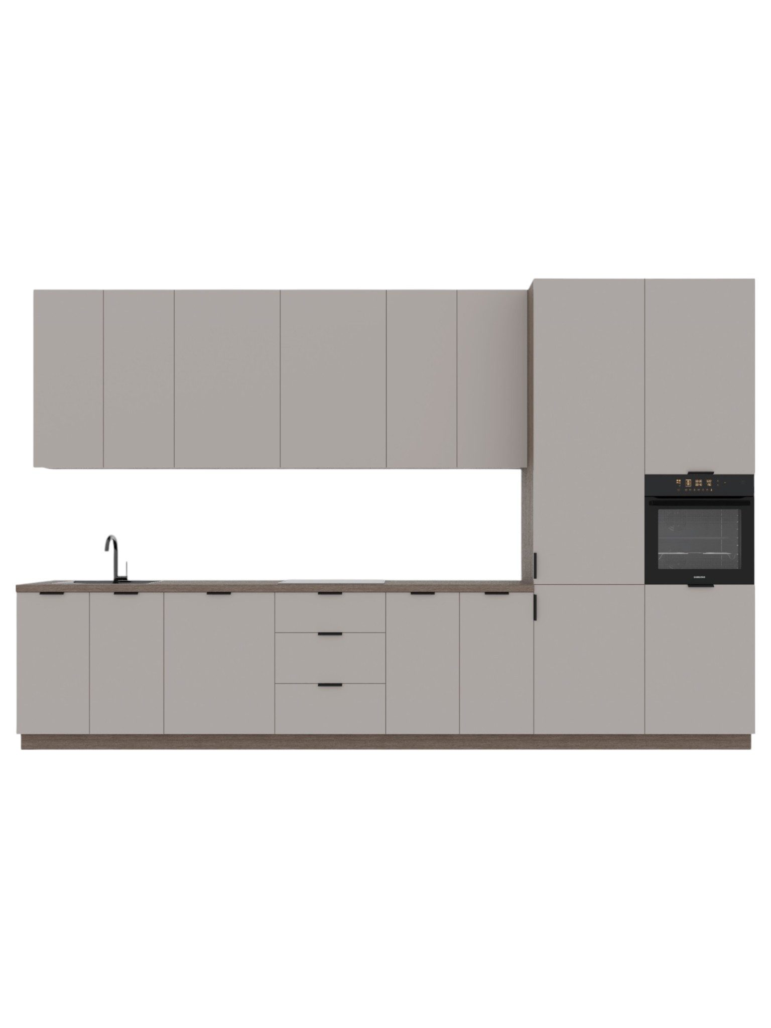 ROYAL24_MARKT Кухниzeile K73-G400 R - Kompakte Form, maximale Funktionalität, (Komplett Set), Top Qualität - Modernes Design - Feinste Materialien.