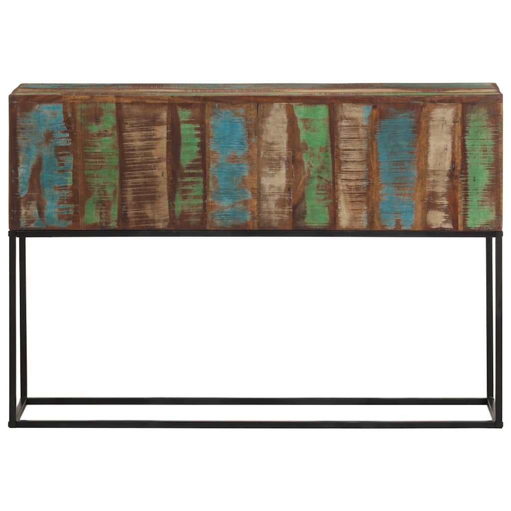 vidaXL Beistelltisch Konsolentisch 110x30x75 cm Altholz Massiv und Eisen (1-St)